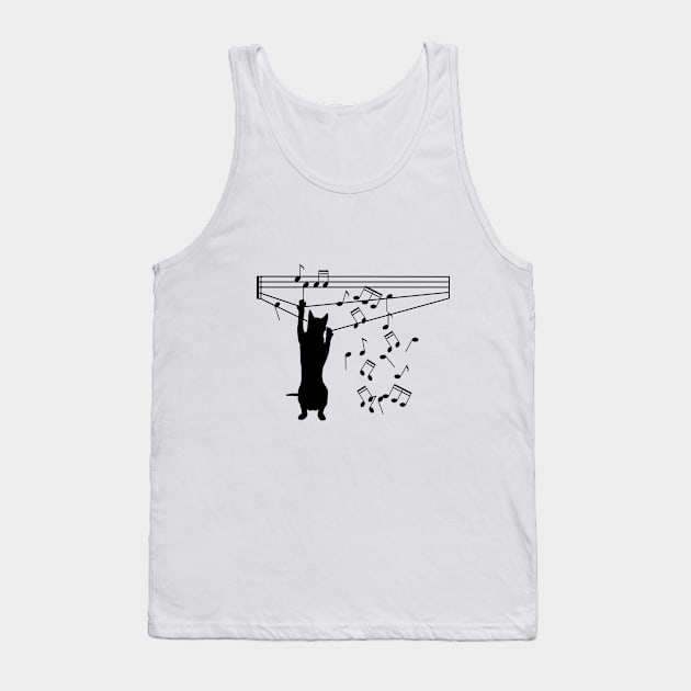 cat lover musical  note gifts Tank Top by Bianka